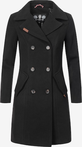 MARIKOO Ανοιξιάτικο και φθινοπωρινό παλτό 'Nanakoo' σε μαύρο: μπροστά