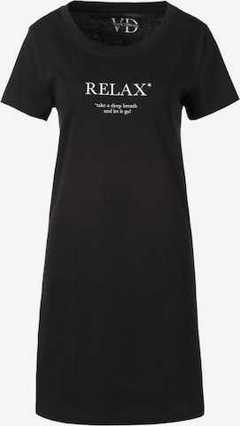 VIVANCE - Camiseta de noche en negro: frente