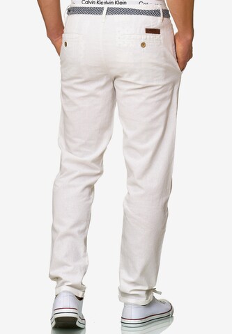 Regular Pantalon 'Haverfiel' INDICODE JEANS en blanc