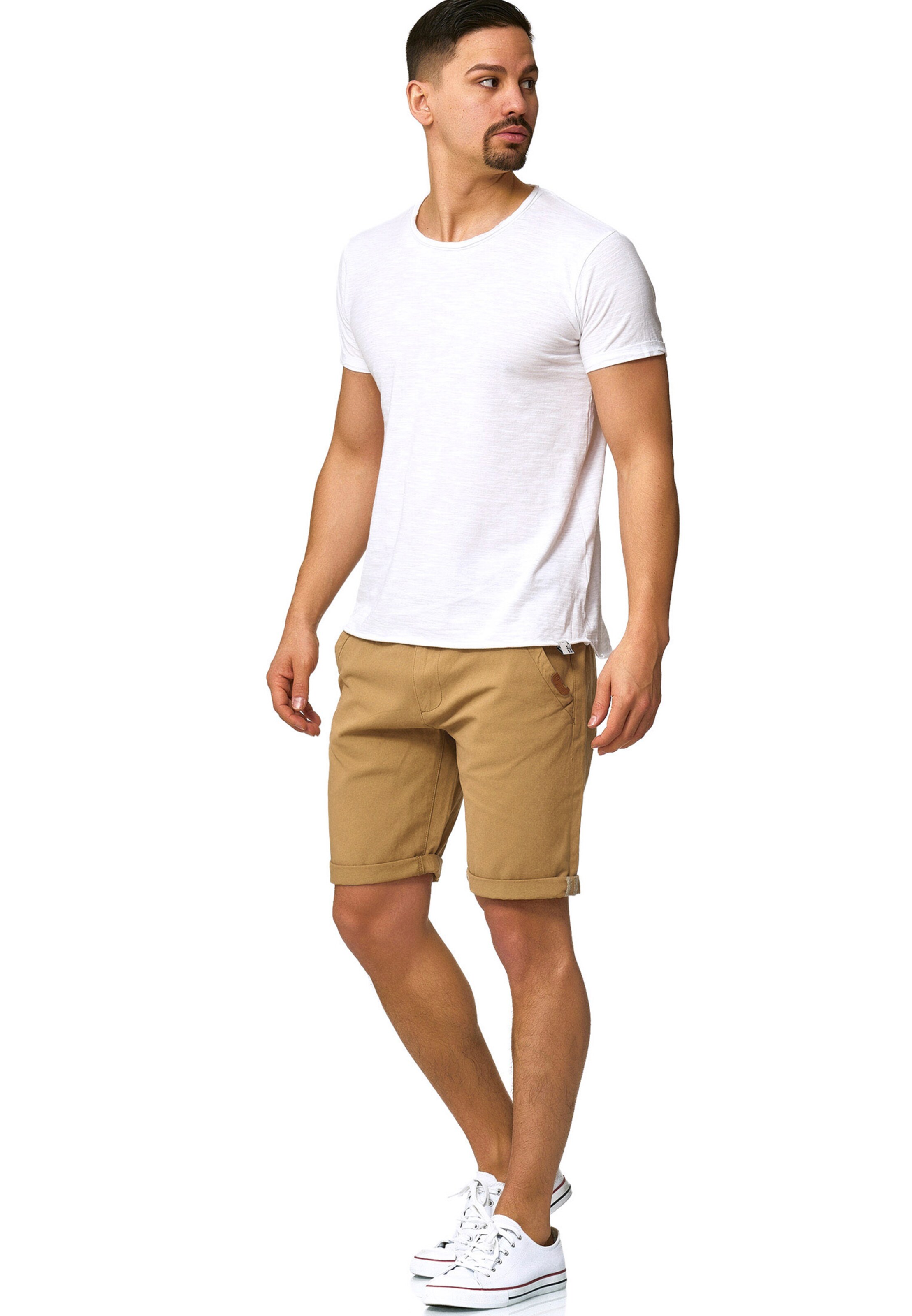 INDICODE JEANS Regular Shorts 'Cuba' in Beige