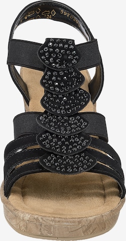 Rieker Strap Sandals in Black