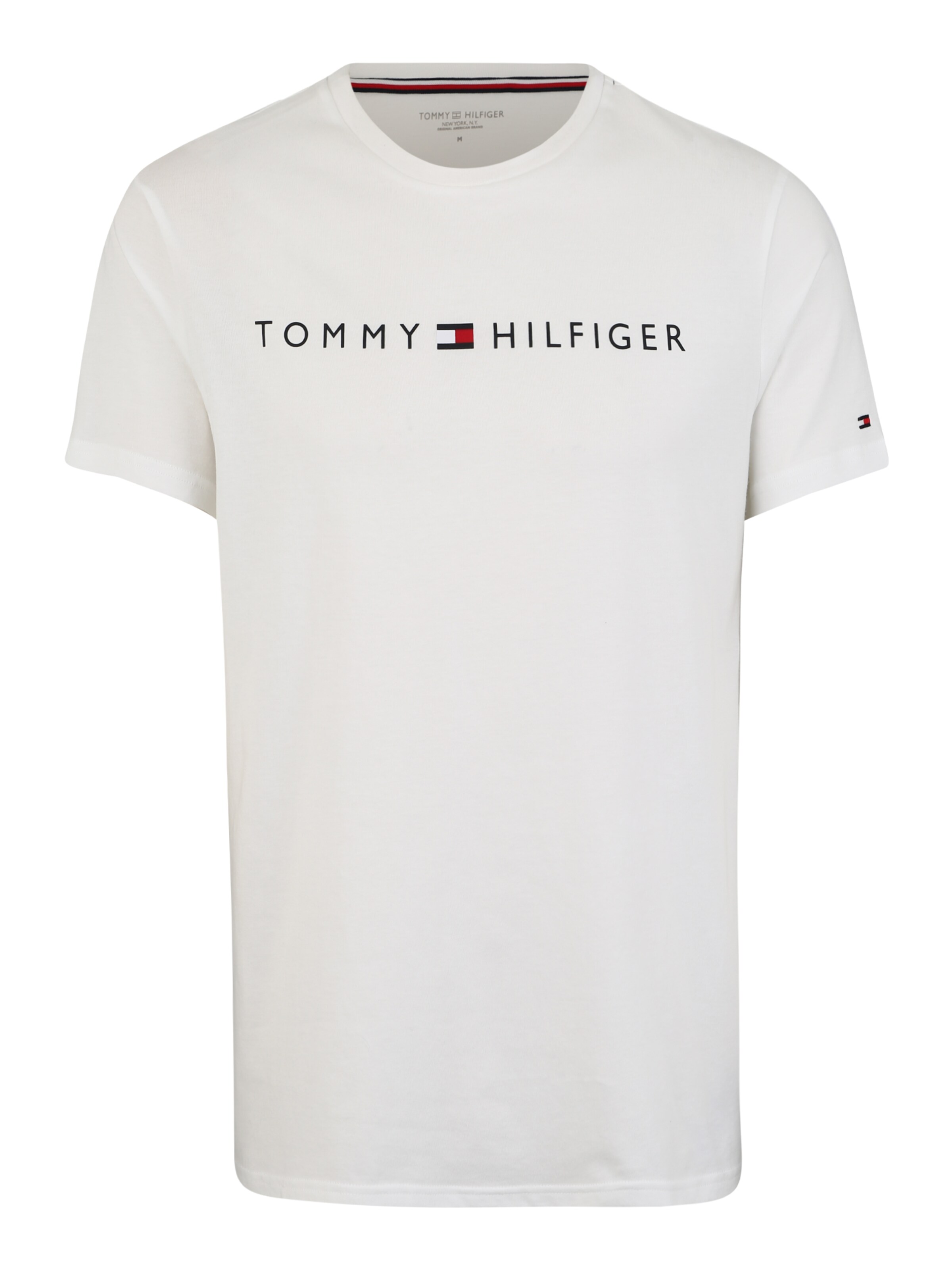 Tommy Hilfiger Underwear - Pyjama kort 'CN SS TEE LOGO FLAG' in de kleur Wit
