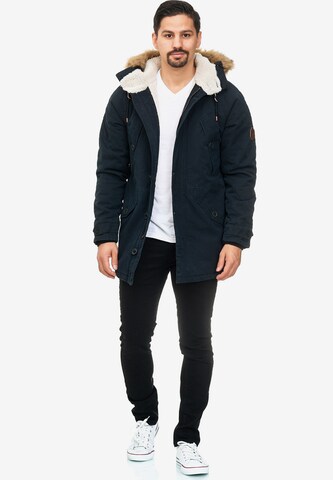 INDICODE JEANS Winter Parka 'Fann' in Black