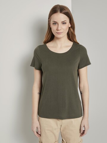 T-shirt TOM TAILOR en vert : devant