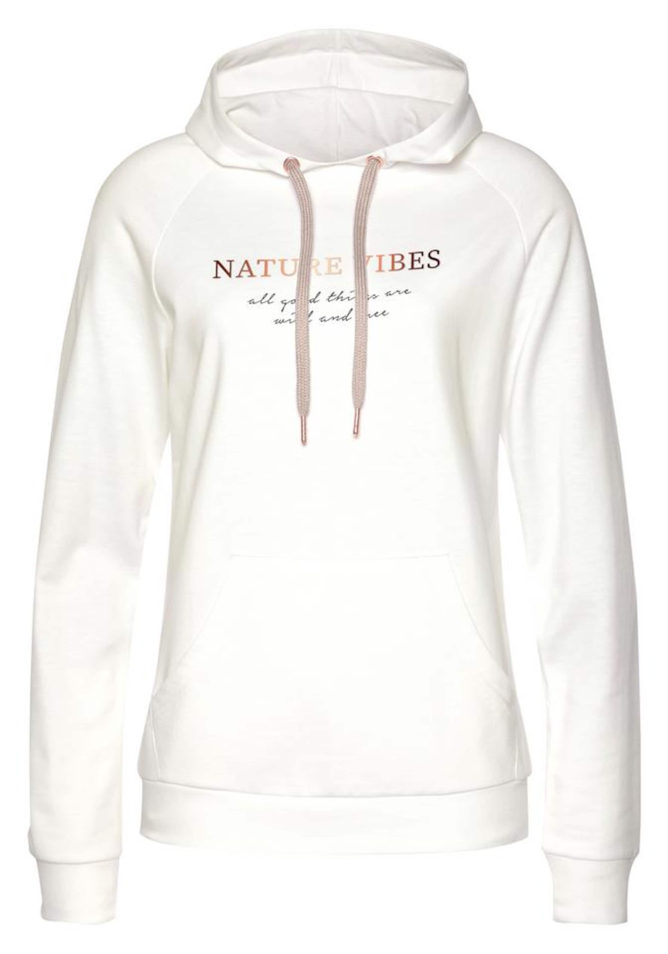 LASCANA Sweatshirt in White: front