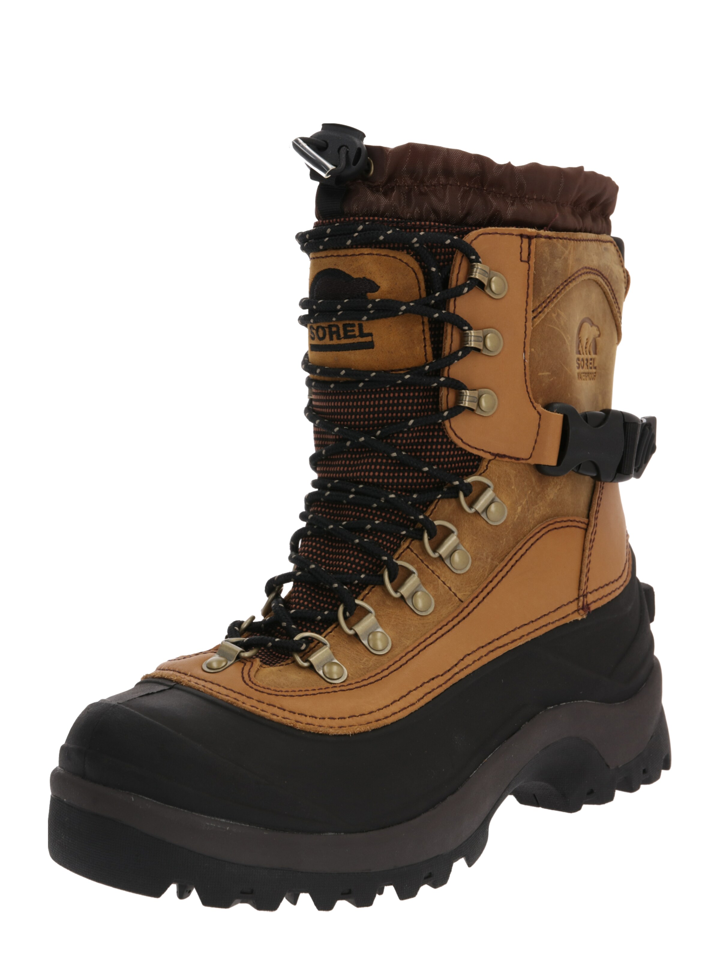 SOREL - Snowboots 'CONQUEST' in de kleur Bruin