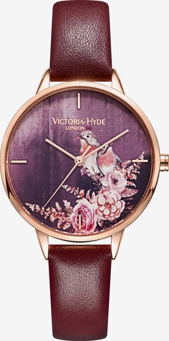 Orologio analogico di Victoria Hyde in rosso: frontale