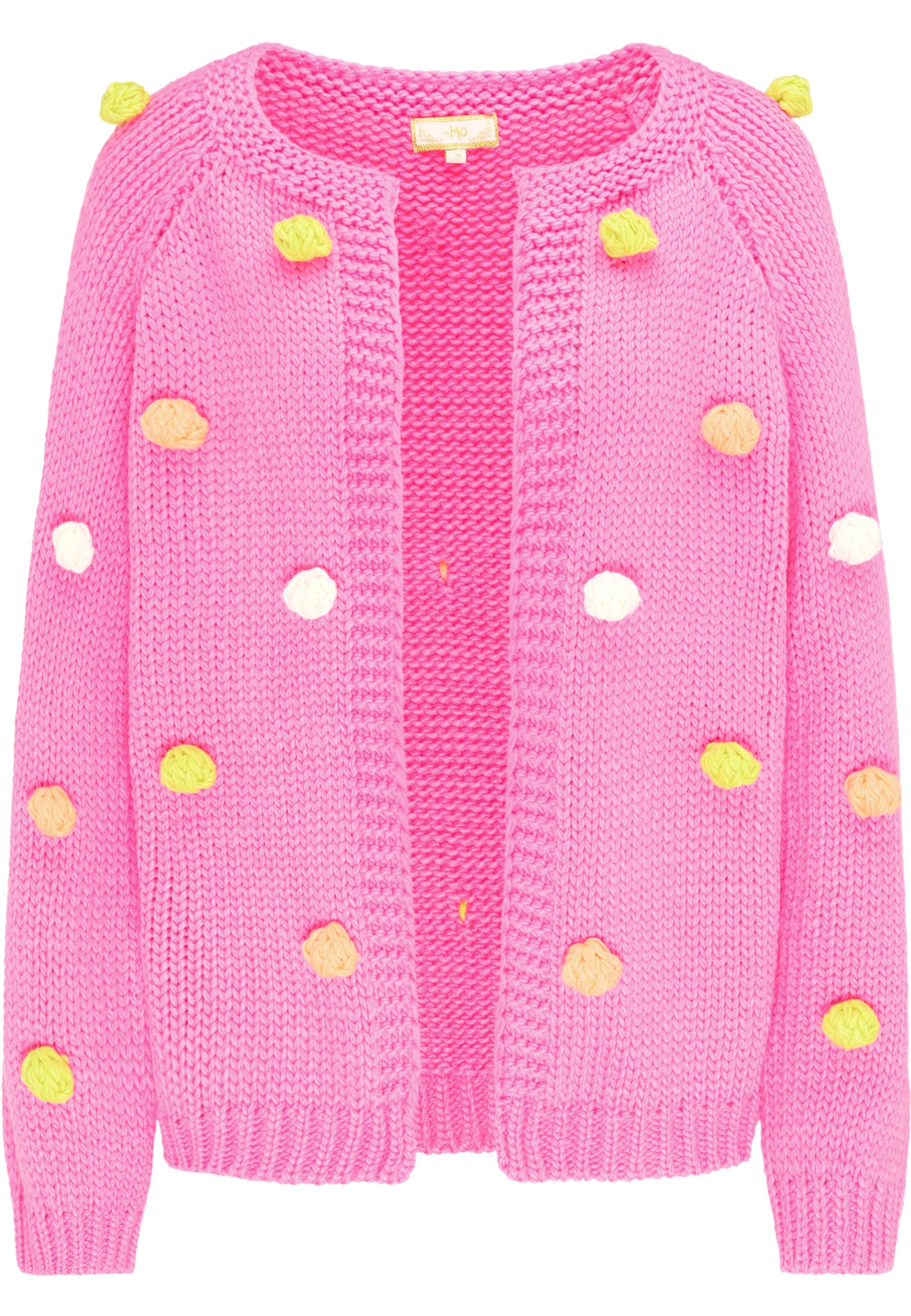 MYMO - Gebreid vest in de kleur Geel