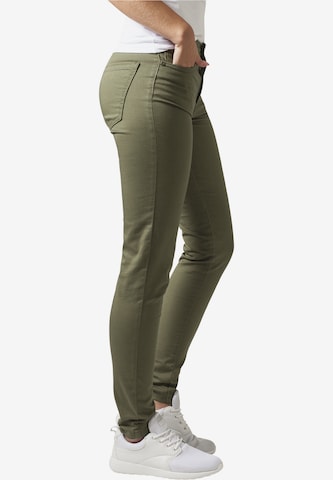 Urban Classics Skinny Spodnie w kolorze zielony