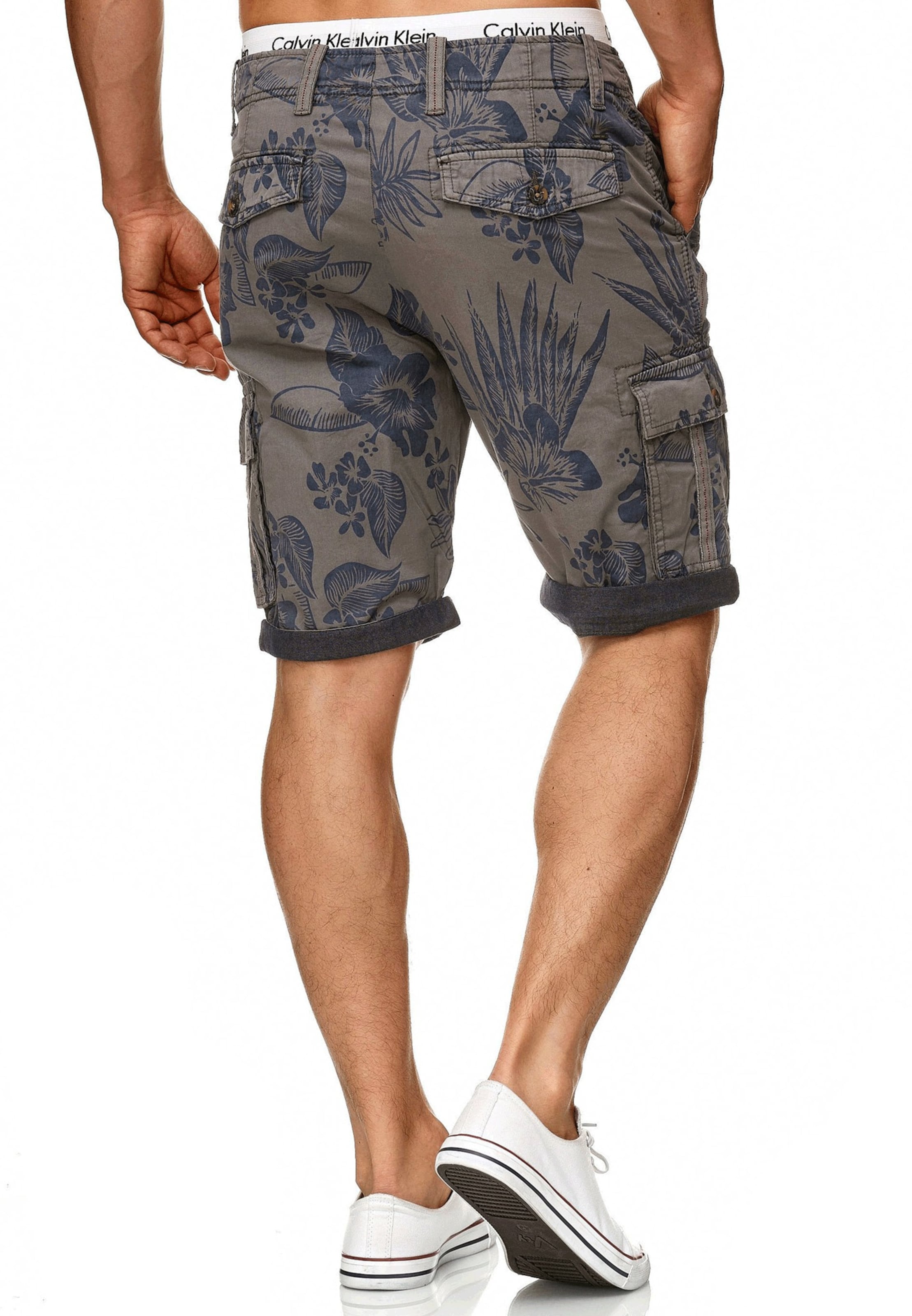 INDICODE JEANS Regular Cargo trousers 'Albert' in Grey