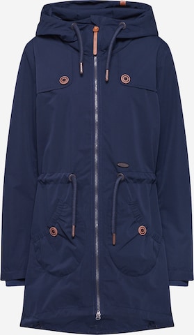 Alife and Kickin Between-Seasons Parka 'Charlotte' in Blue: front