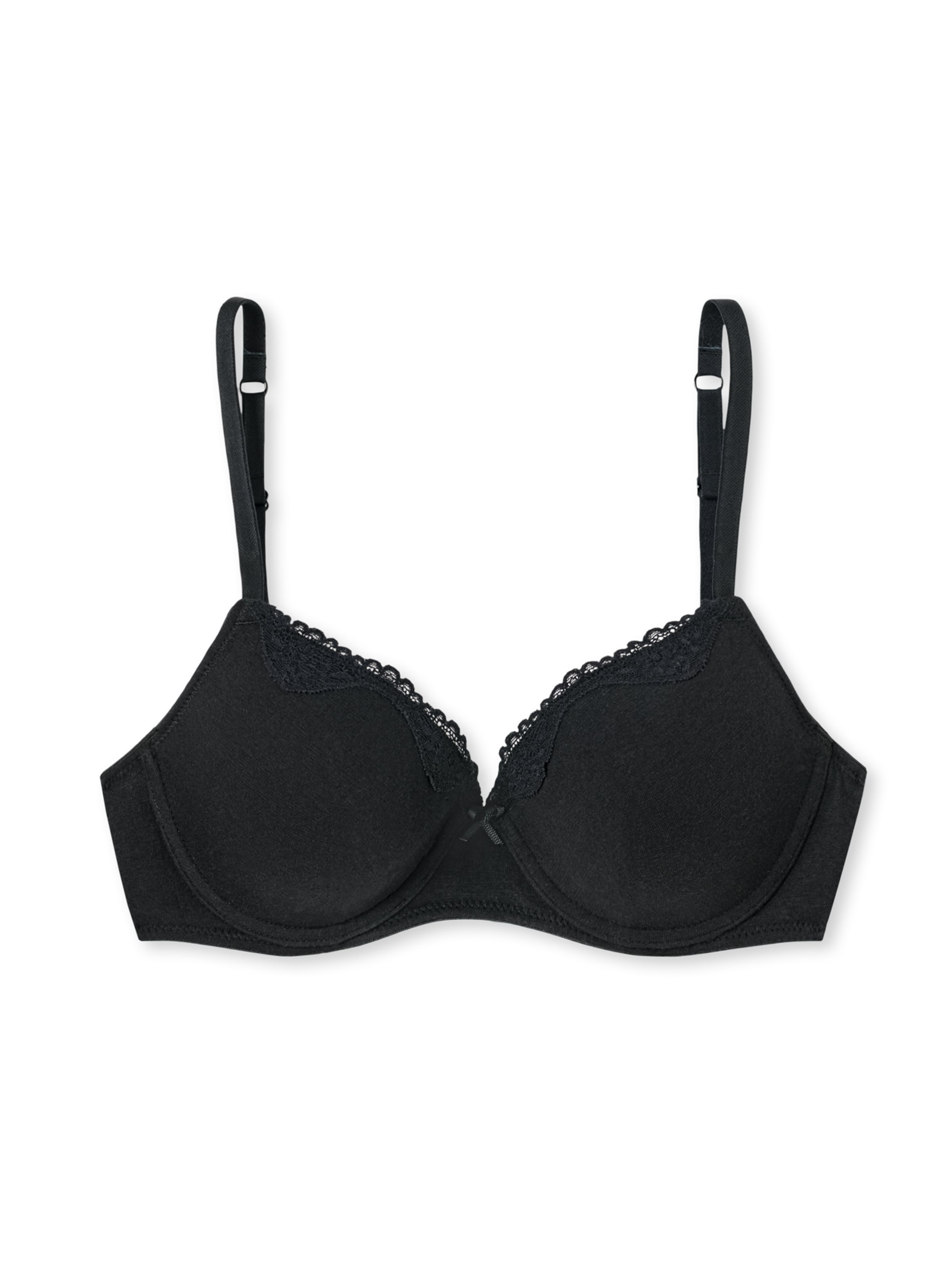 SCHIESSER T-särgi Rinnahoidja, värv must: eest vaates