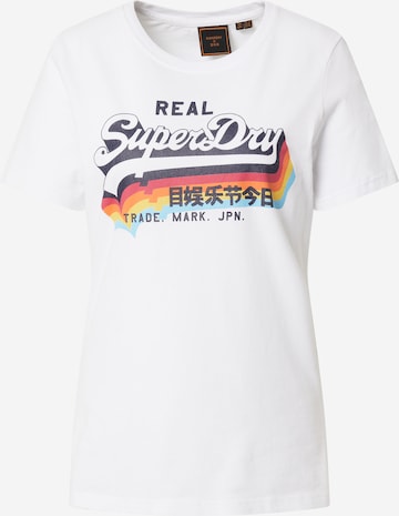 T-shirt Superdry en blanc : devant