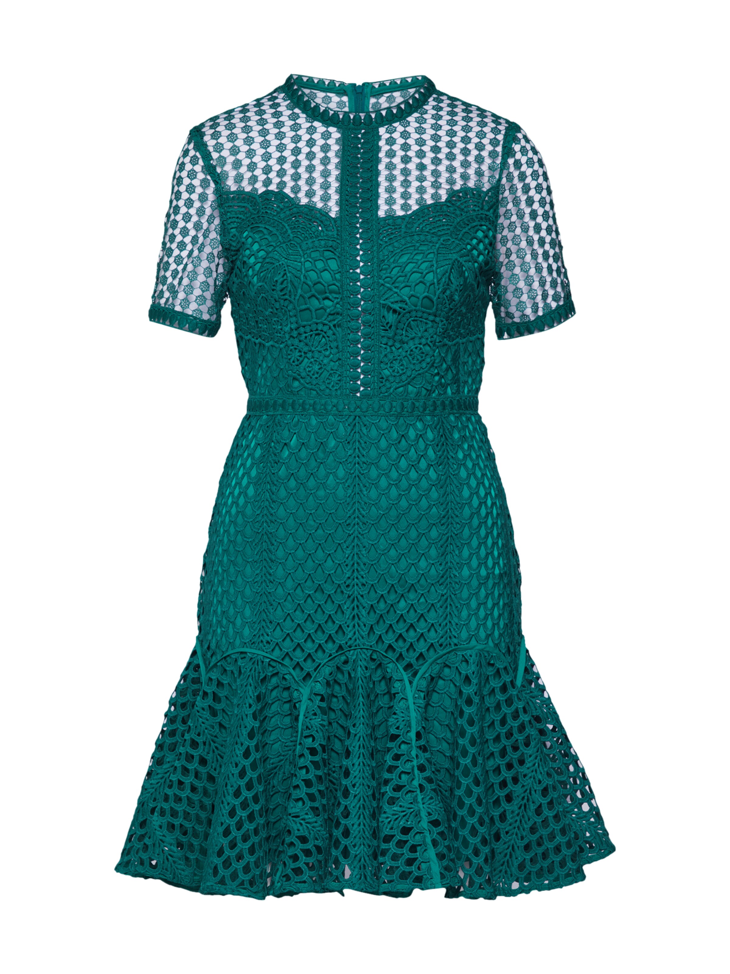 By Malina - Avondjurk 'Elara' in de kleur Donkergroen