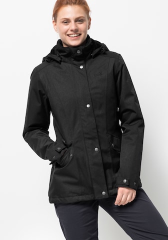 JACK WOLFSKIN Outdoor Jacket 'PARK AVENUE' in Grey: front