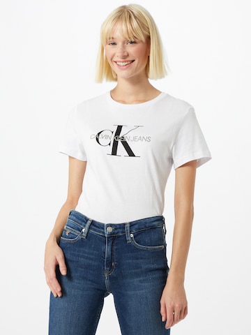 T-shirt Calvin Klein Jeans en blanc : devant