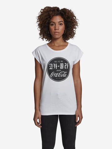 Merchcode Tričko 'Coca Cola' – bílá: přední strana