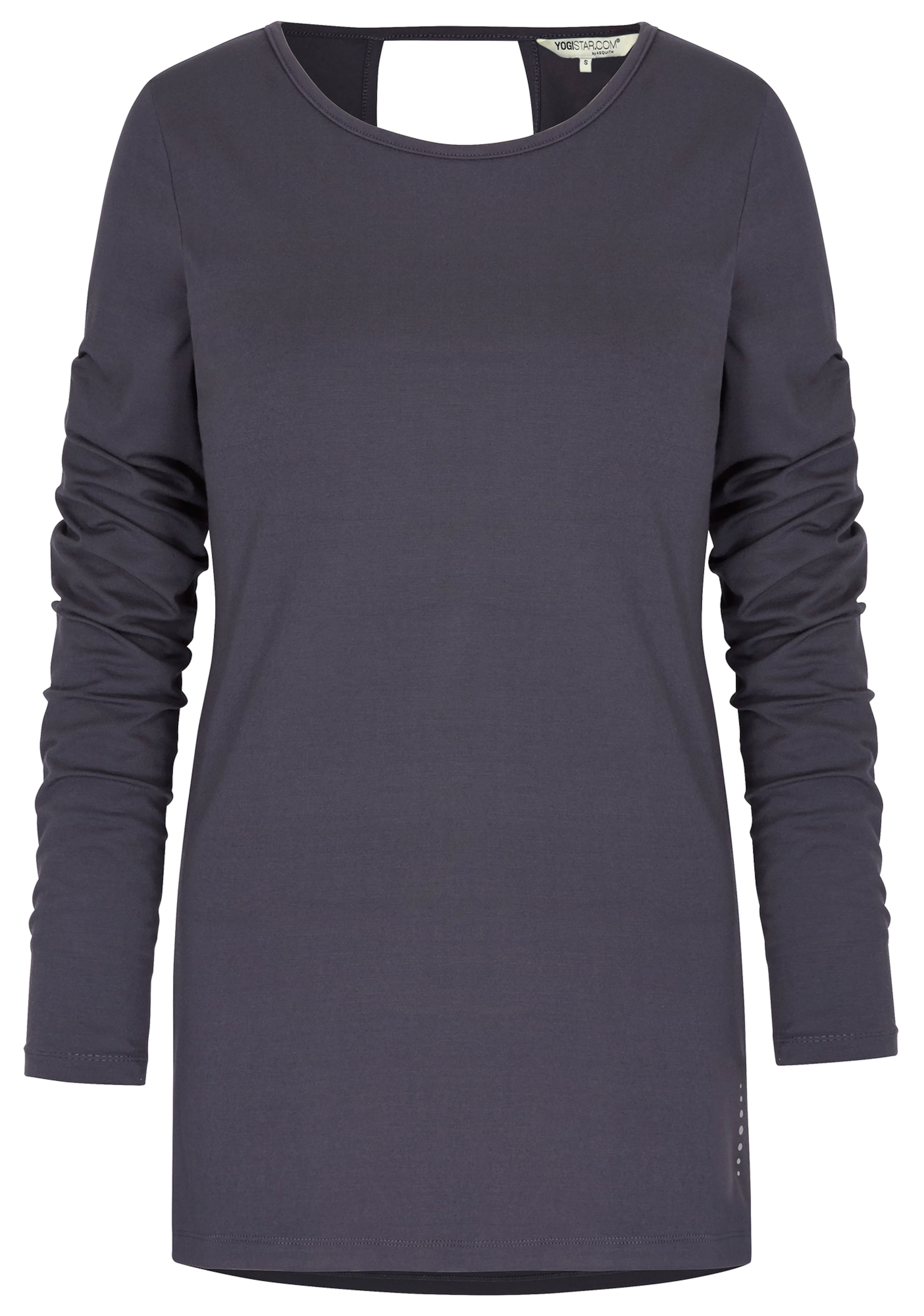 YOGISTAR.COM Top 'Open Back' in Grau: Vorderseite