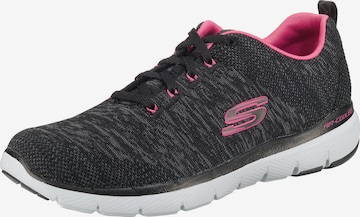 melns SKECHERS Zemie brīvā laika apavi 'FLEX APPEAL 3.0': no priekšpuses