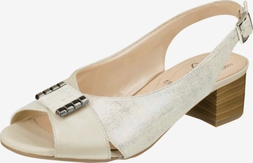 Lei by tessamino Slingpumps 'Luisa' in Beige: voorkant