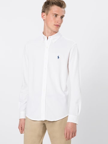 Coupe slim Chemise Polo Ralph Lauren en blanc : devant