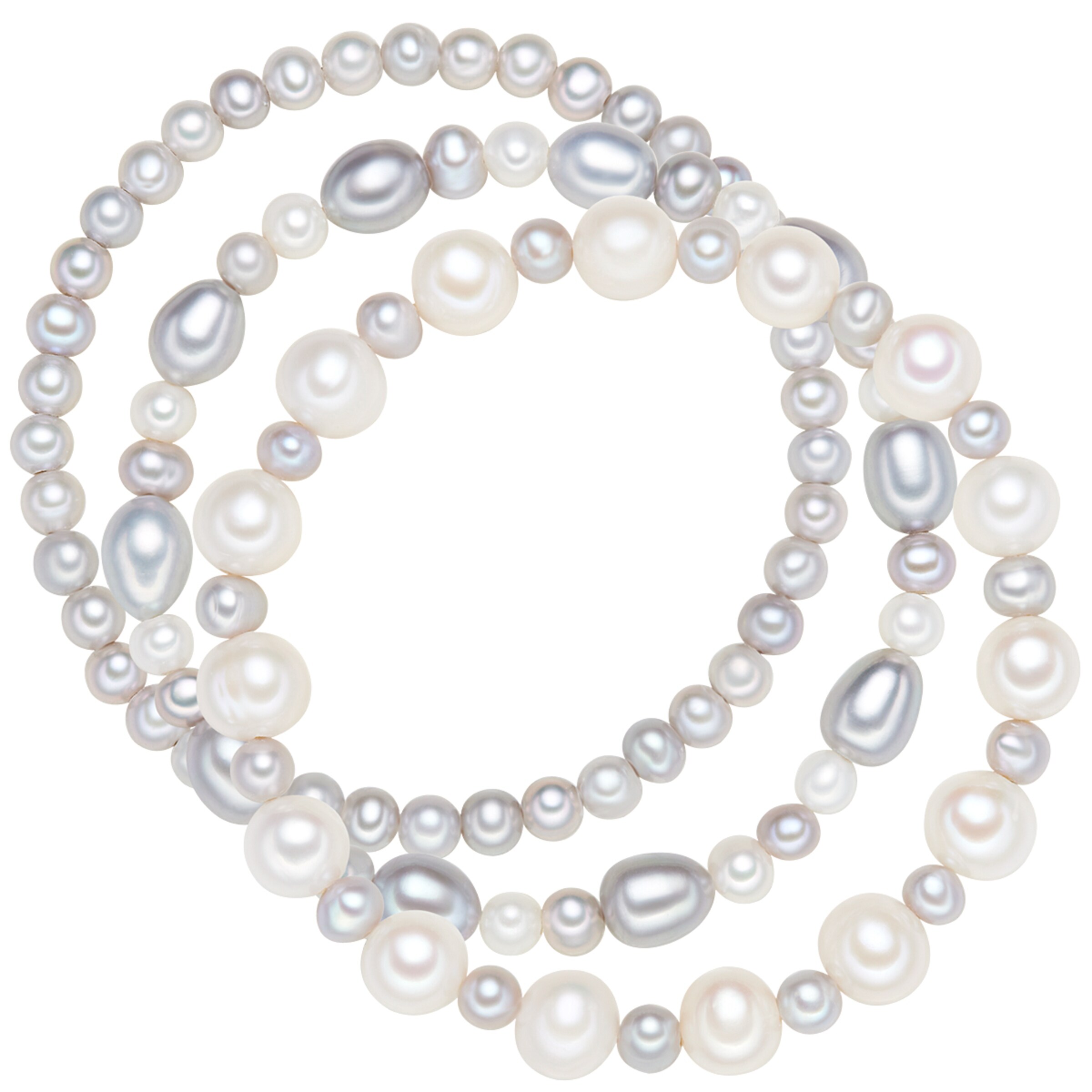 Valero Pearls - Conjunto de joyería en blanco: frente