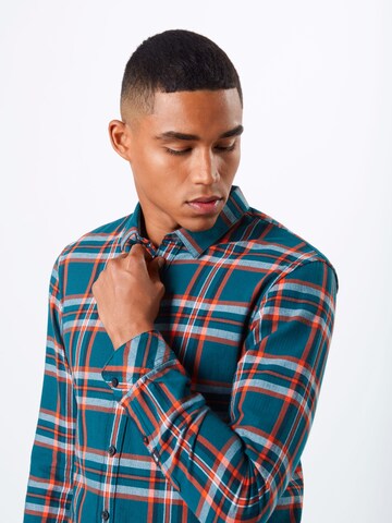 Coupe regular Chemise TOM TAILOR DENIM en vert