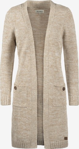 DESIRES Knit Cardigan 'Philetta' in Beige: front