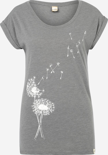 Iriedaily T-shirt 'Pusteblume' i gråmelerad / vit, Produktvy