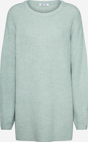 zaļš ABOUT YOU "Oversize" stila džemperis 'Mina': no priekšpuses