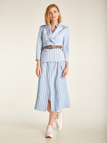 Robe-chemise heine en bleu : devant