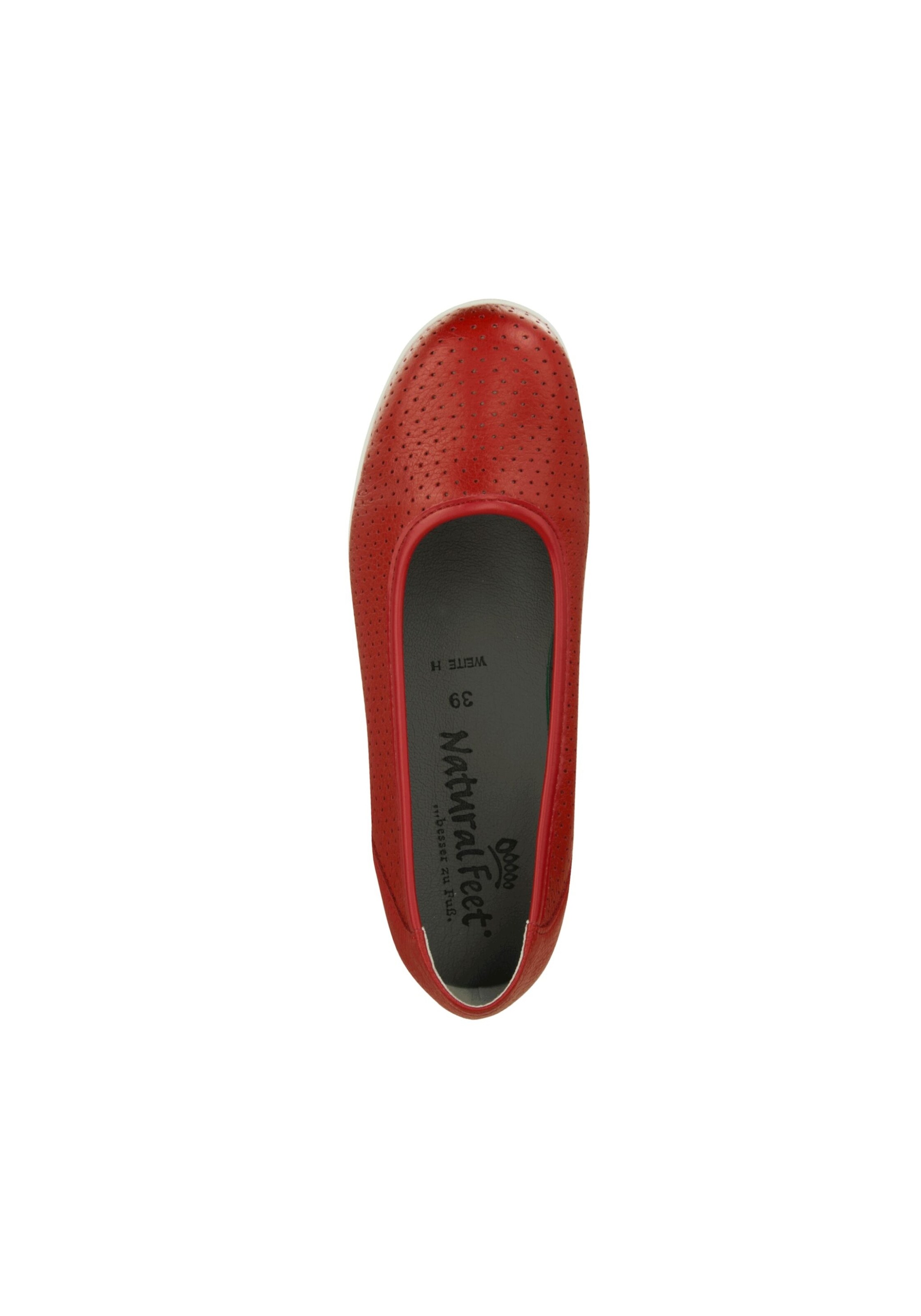 Natural Feet Ballerina 'Annabelle' in Rood