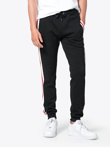 Urban Classics Tapered Pants in Black: front