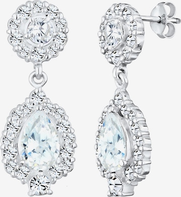 Boucles d'oreilles 'Elegant Funkelnd' ELLI PREMIUM en argent : devant