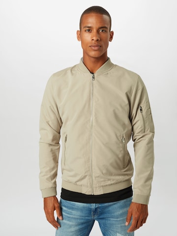 Coupe regular Veste mi-saison JACK & JONES en gris : devant