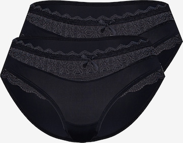 Slip 'FANCY LACE' sassa en noir : devant