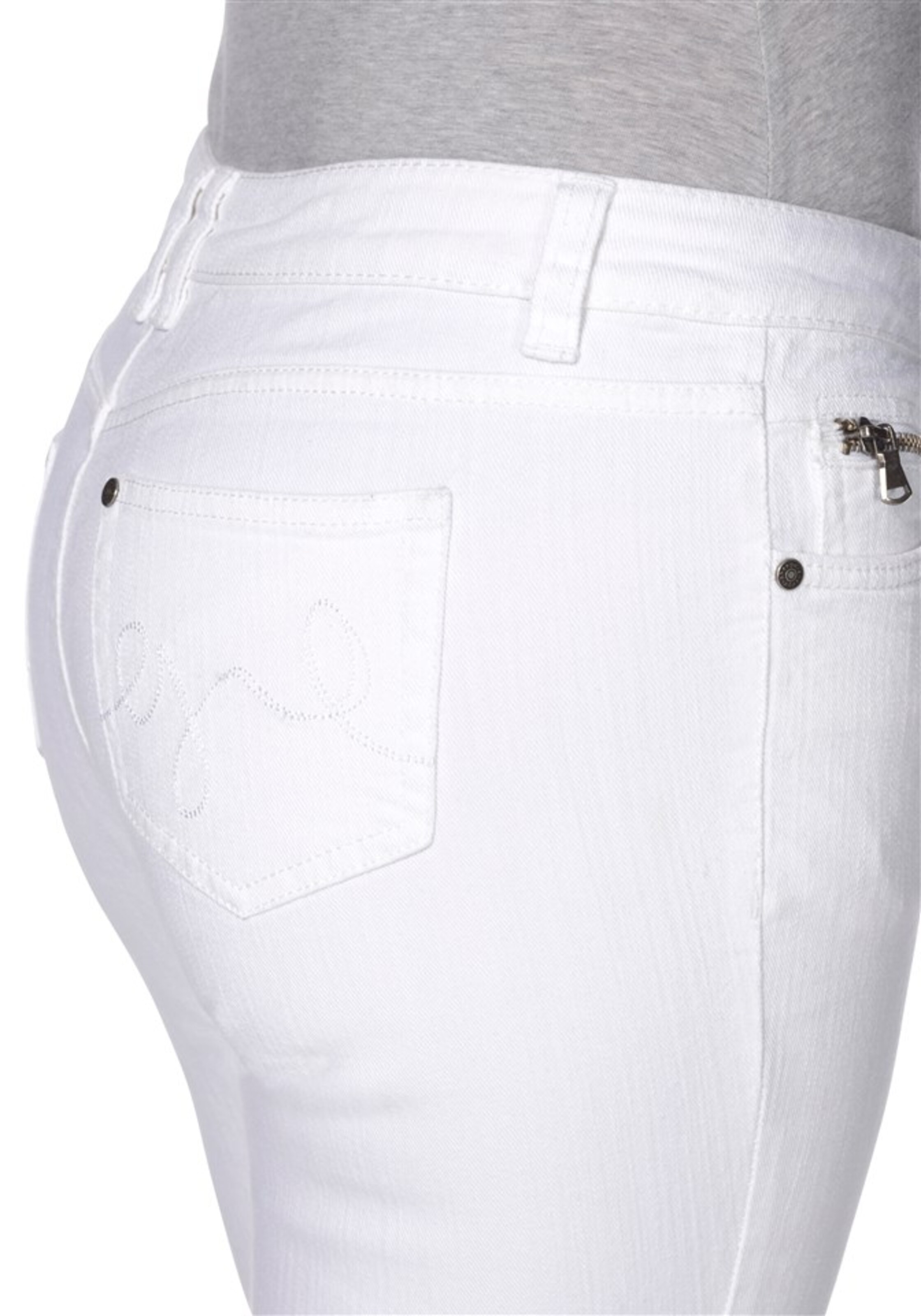 SHEEGO Slimfit Jeans i vit