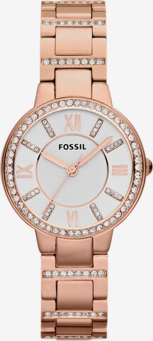 FOSSIL Analoog horloge 'Virginia' in Goud: voorkant