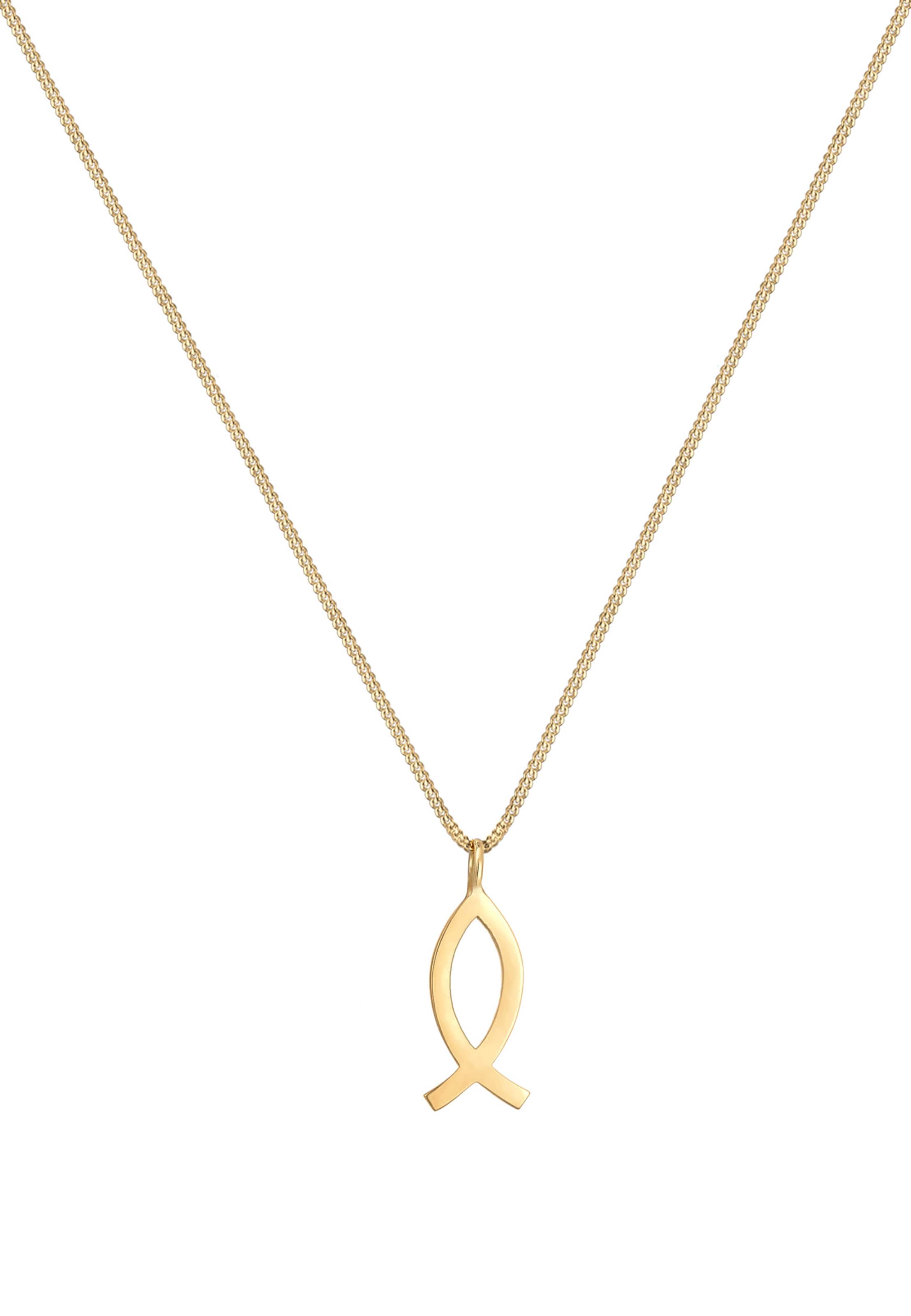 Chaîne 'Fisch' ELLI en or : devant