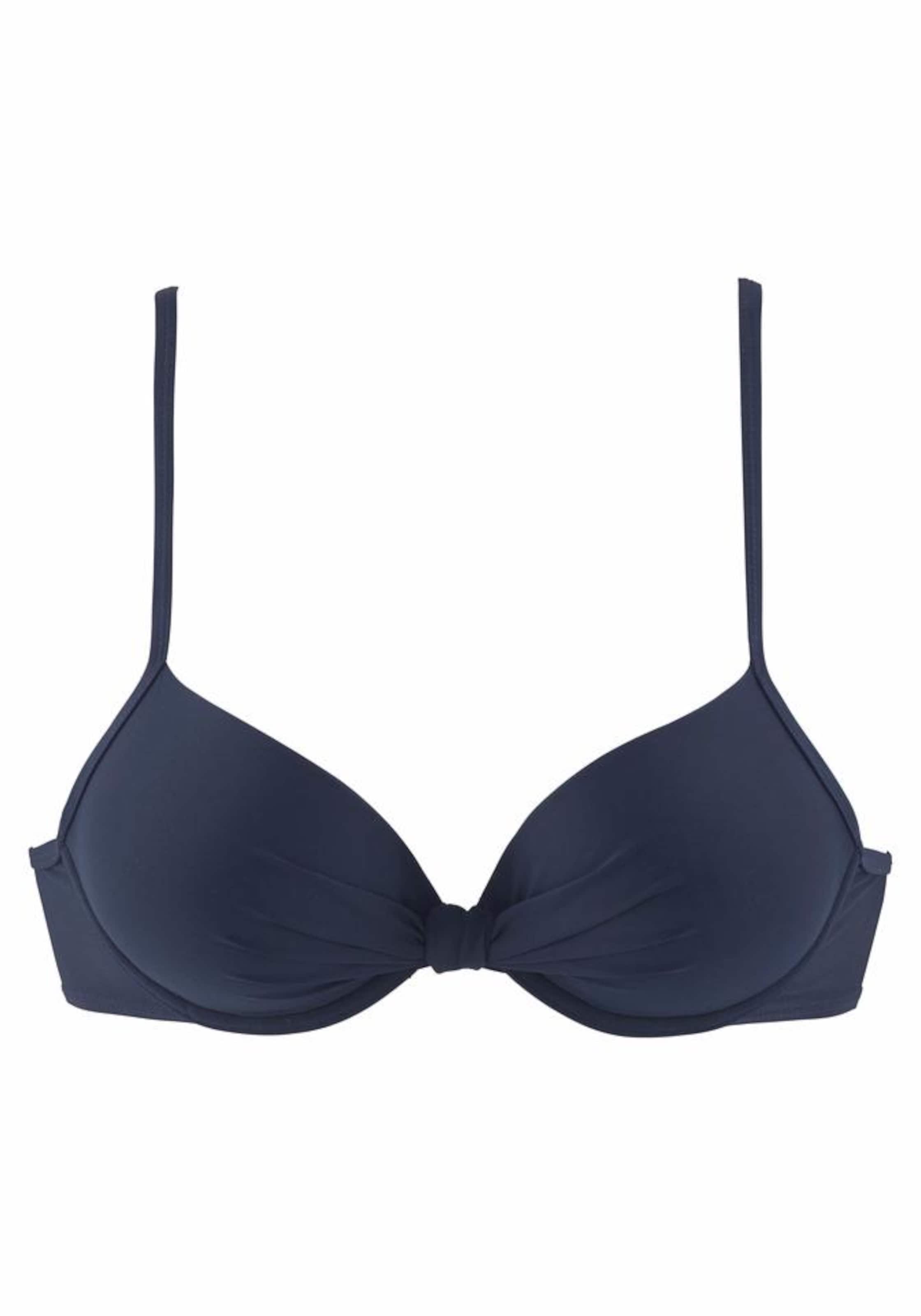 s.Oliver T-shirt Bikini Top 'Spain' in Blue: front