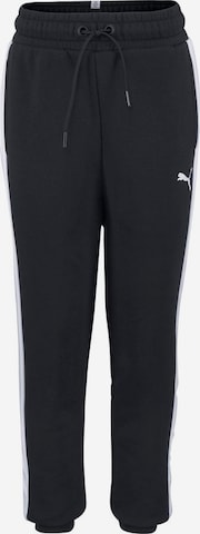 PUMA Tapered Pants in Black: front