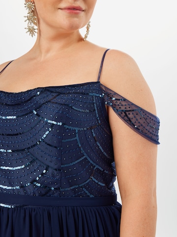 Robe 'Lined Sequin' My Mascara Curves en bleu