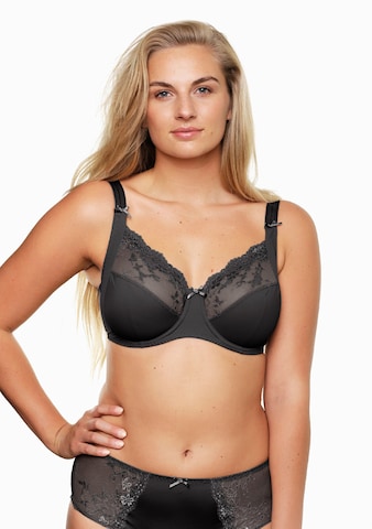 Minimiseur Soutien-gorge LingaDore en noir : devant