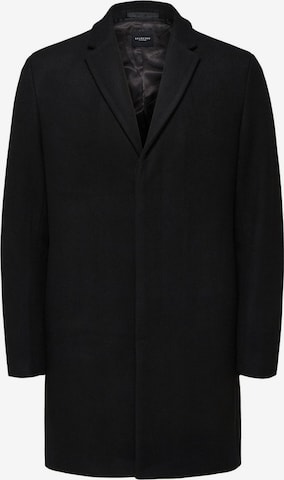 SELECTED HOMME Between-Seasons Coat in Black: front