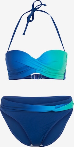 LASCANA Balkonetka Bikini w kolorze niebieski: przód