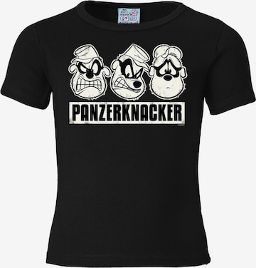 LOGOSHIRT T-Shirt 'Panzerknacker Disney' in Black
