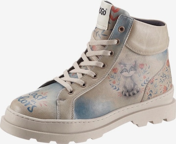 DOGO Schnürboots 'Lost in Colors' in Beige: predná strana