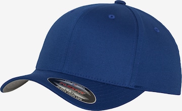 Cappello da baseball 'Flat Visor' di Flexfit in blu: frontale