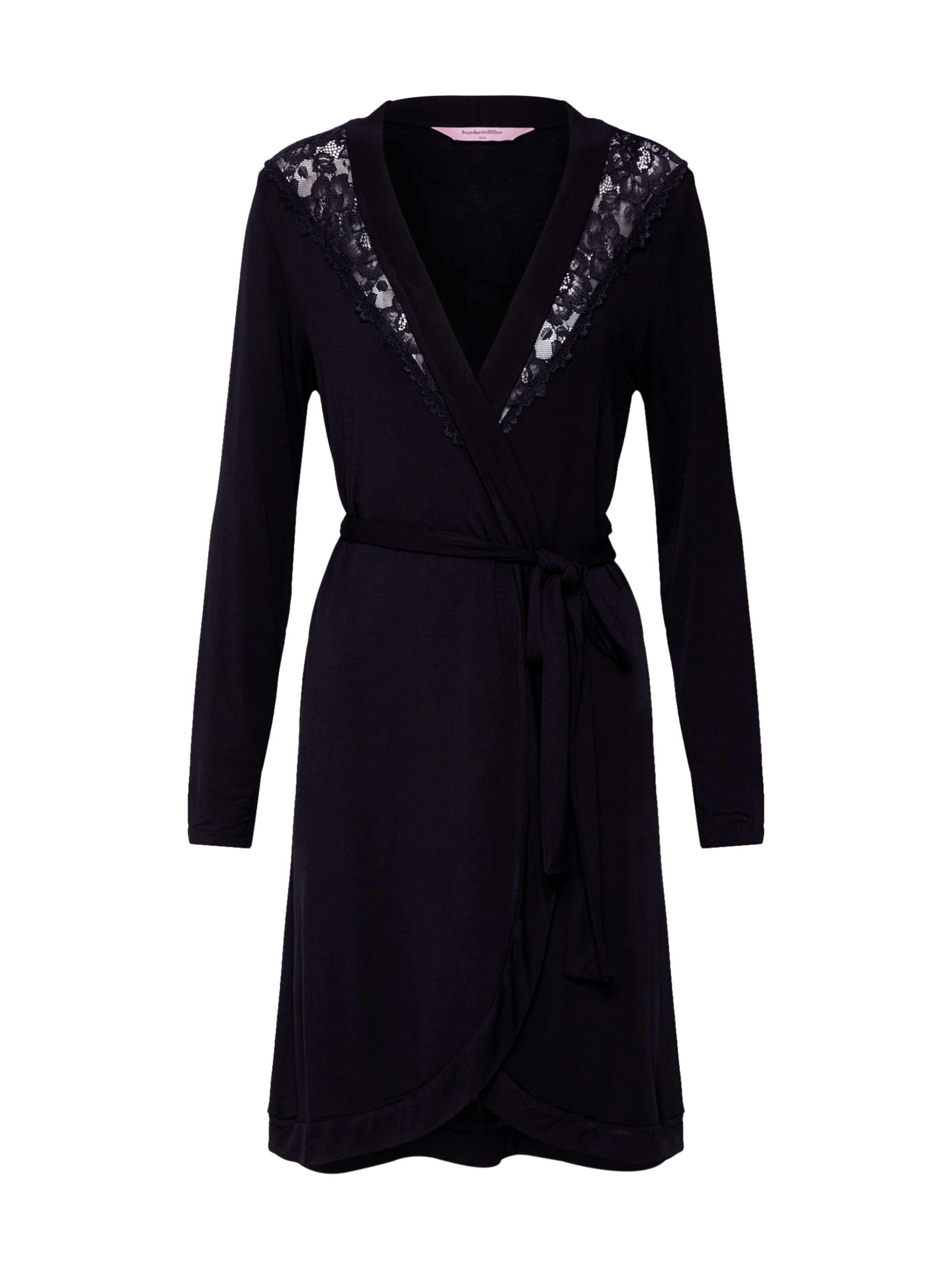 Hunkemöller - Ochtendjas in de kleur Zwart