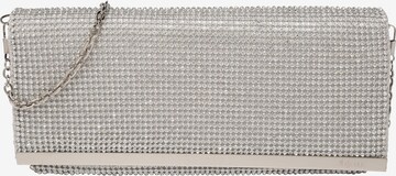 mascara Clutch 'SOFT FOLD DIAMONDS' in Zilver: voorkant